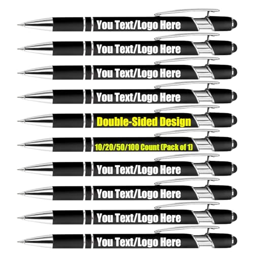 Kugelschreiber Personalisiert Hochwertig Kugelschreiber mit Gravur Tintenroller Kuli Schwarze Tinte 20 Stück Kugelschreiber Set Doppelseitiges Personalisiertes Logo/Text Schreibset mit Gravur Kugelschreiber Personalisiert Hochwertig Kugelschreiber mit Gravur Tintenroller Kuli Schwarze Tinte 20 Stück Kugelschreiber Set Doppelseitiges Personalisiertes Logo/Text Schreibset mit Gravur von Generic