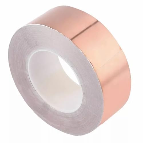 25M Kupferband Gegen Schnecken,Schneckenzaun Schneckenschutz für Hochbeet Pflanzen,Kupferband Selbstklebend Schneckenabwehr Kupfer Schneckenband Schneckenfalle Anti Schnecken (5mmx25m) von Generic