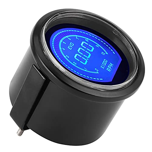 LCD Digital Tachometer Drehzahl -Display EVO -Serie Universal Car 52mm Tachometermesser Motordrehzahl von Generic