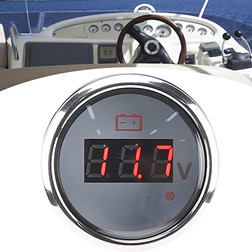 LED Digitale Spannungsmessstufe Rostbezogene Wasserdichte Smart Alarm Universal für Bootsauto (Weiß) von Generic