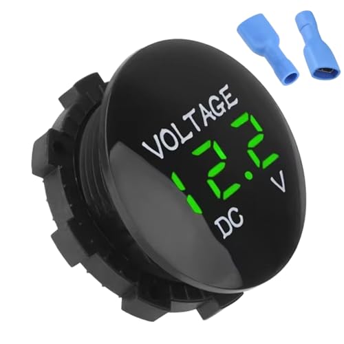 LED -Spannungsmesserboot oder -auto - Auto -Batteriespannungsprüfer, DC 12V LED -Anzeige Batterie Monitor | Auto -Batteriespannungsmesser mit LED -Anzeigefahrzeugen, DC -Voltmeter für die Motorradbatt von Generic