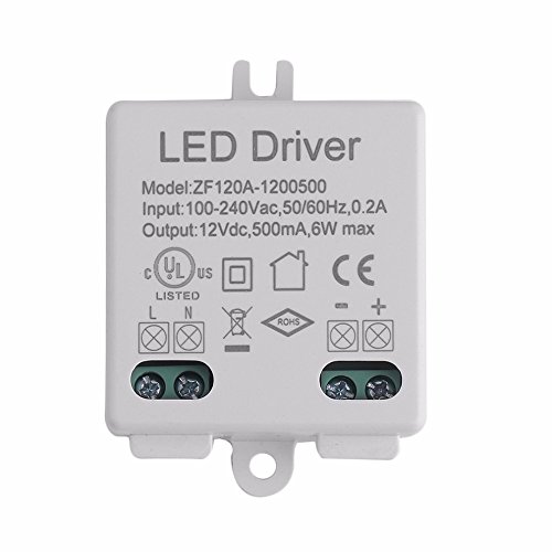 LED-Treiber Spannungsregler AC DC Adapter LED-Treiber 100–240 V AC 50/60Hz zu 12 V DC 6 W von Generic