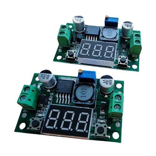 LM2596 DC-DC-Abwärtswandlermodul mit LED-Anzeige, einstellbarer Spannungsregler, 2 Stück LM2596 DC-DC-Abwärtswandlermodul mit LED-Anzeige, einstellbarer Spannungsregler, 2 Stück von Generic