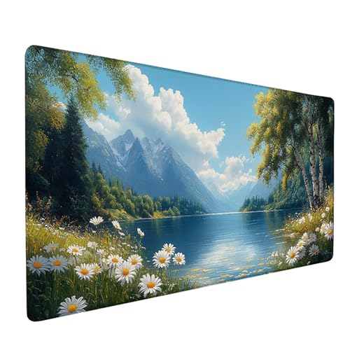 Landschaft Gaming Mauspad XXL 1500x800x3mm, Schreibtischunterlage Blume Mousepad Groß mit Vernähten Kanten, Rutschfester Gummibasis Mauspad Gaming XXXL Desk Mat, Mouse Pad Groß für Büro, PC 8-8970 Landschaft Gaming Mauspad XXL 1500x800x3mm, Schreibtischunterlage Blume Mousepad Groß mit Vernähten Kanten, Rutschfester Gummibasis Mauspad Gaming XXXL Desk Mat, Mouse Pad Groß für Büro, PC 8-8970 von Generic