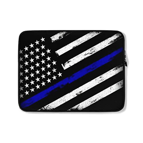 Laptop Hülle Tasche Dünne Blaue Linie Flagge Laptop-Abdeckung Stoßfeste Tablet Tragetasche Mode Notebook Hülle 15In, Für Männer, Notebook von Generic