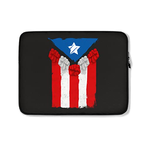 Laptop Hülle Tasche Erhobene Fäuste Für Puerto Rico - Boricua-Flagge Notebook Hülle Tasche Wasserdicht Laptop Aktentasche Mit Reißverschluß Laptoptasche 15In, Für Männer, Notebook von Generic
