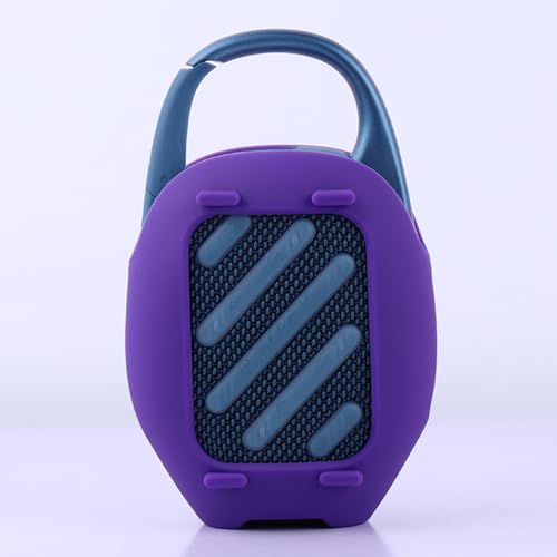 Lautsprecher Hülle Silikon Schutzhülle für JBL Clip 5,Weiche schützende Hauthülle Für JBL Clip 5- tragbare Bluetooth Lautsprecher Zubehör (Lila) von Generic