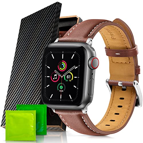 Lederarmband kompatibel für Apple Watch Armband 38mm 40mm 41mm, Premium Leder Ersatz Uhrenarmband kompatibel für iWatch Series 7/6/5/4/3/2/1/SE von Generic