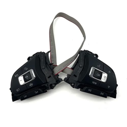 Lenkradbedientasten Kompatibel mit VW für Passat B8 für Golf 7 5G0959442AB Multifunktionslenkradtastenschalter Auto Cruise Fernbedienung Schalter Montage Lenkradbedientasten Kompatibel mit VW für Passat B8 für Golf 7 5G0959442AB Multifunktionslenkradtastenschalter Auto Cruise Fernbedienung Schalter Montage von Generic