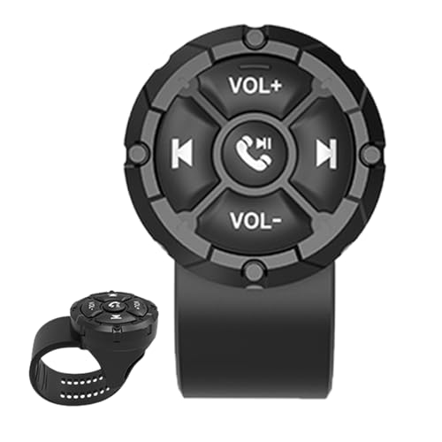 Lenkradsteuerung - Multifunktionaler drahtloser, wasserdichte Fernbedienung | Vielseitiger drahtloser Telefoncontroller für Auto und Motorrad, Handsfree -Fernbedienung für sichereres Fahren und Lenkradsteuerung - Multifunktionaler drahtloser, wasserdichte Fernbedienung | Vielseitiger drahtloser Telefoncontroller für Auto und Motorrad, Handsfree -Fernbedienung für sichereres Fahren und von Generic