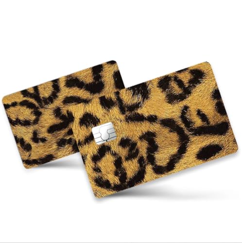 Leoparden-Kreditkarten-Aufkleber für Transport, Schlüssel, Debit, Kreditkarte, Führerschein, Kartenhülle, um sicher zu spielen, Vinyl, dünn, wasserdicht, Digitaldruck von Generic