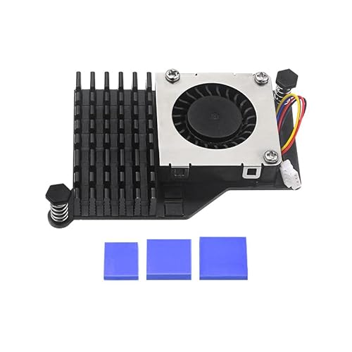 Lüfter-Heasink für Raspberry Pi 5, Kühlkörper-Kühlgebläse-Lüfter-Set, Aluminium-Kühler für Raspberry Pi 5 (Schwarz) von Generic