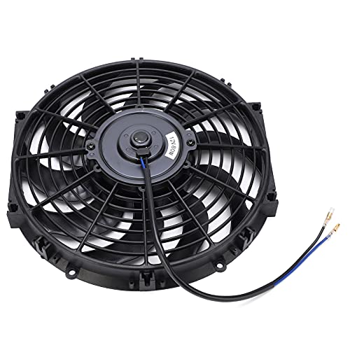 Lüfterkühlung, Schwarzer Universal 12V 80W Motor Kühllüfter Ultra Slim Niedriger Verbrauch für Automobilzubehör von Generic