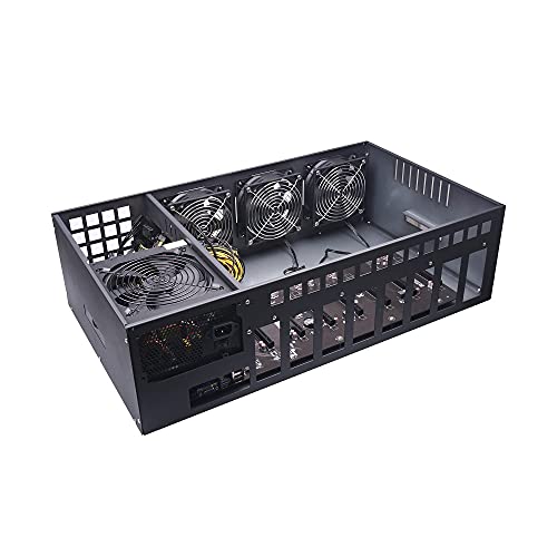 MINEBOX 8 GPU ETH Ethereum Mining Rig with Intel CPU, RAM, SSD, 1600W Power Supply(118V-240V), Stronger Frame, PSU Internal, Win10 Home System Pre Installed von Generic