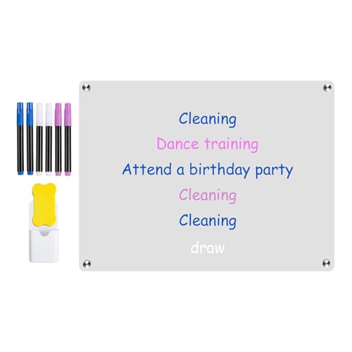 Magnetische Acryl Notiztafel - Transparentes Whiteboard Für Die Wand, Magnetische Whiteboard Mit Kalender | Beschreibbare Oberflächen Mit Stift Und Radiergummi, Memoboards Für Zuhause, Büro Oder Magnetische Acryl Notiztafel - Transparentes Whiteboard Für Die Wand, Magnetische Whiteboard Mit Kalender | Beschreibbare Oberflächen Mit Stift Und Radiergummi, Memoboards Für Zuhause, Büro Oder von Generic