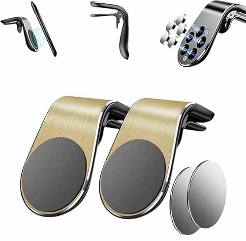 Magnetische Handy-Navigations-Halterung, L-Typ, 360° drehbar, KFZ-Handyhalterung, universal, KFZ-Handyhalterung, starker Magnet, für jedes Smartphone (Braun) von Generic
