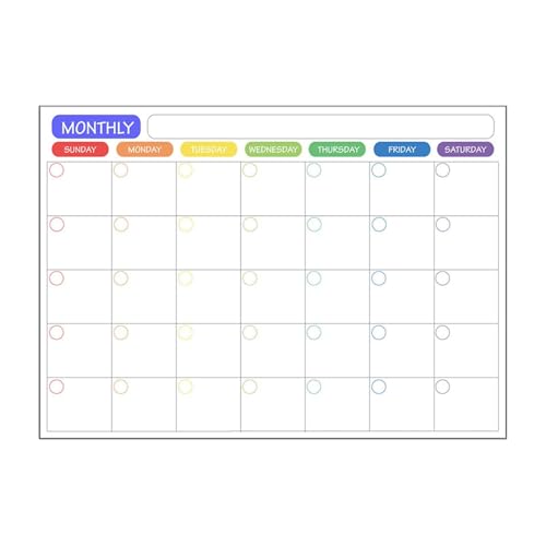 Magnetischer Kalender für Kühlschrank | magnetischer Wochenkalender, 42 x 30 cm / 16,5 x 11,8 Zoll für Kühlschrank, Stundenplantabelle für den täglichen Planer von Generic
