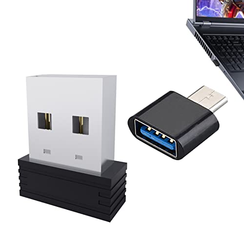Maus-Messbecher für Laptop, USB-Port, Maus-Wiggler, automatischer Maus-Shaker mit Typ-C-Adapter, zufällige Bewegung, hält Laptop wach von Generic