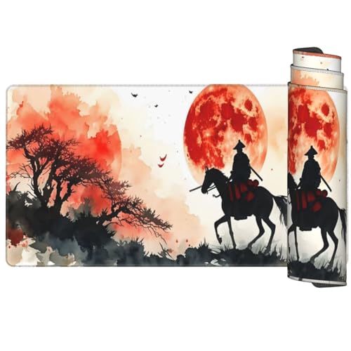 Mauspad Kühl Mousepad XXL 1000 X 500 mm, Schreibtischunterlage Samurai Mauspad Gaming Mouse Pad, Mousepad mit Verbessert Präzision und Geschwindigkeit, rutschfeste Gummibasis, Schreibtisch Büro Q1162 von Generic