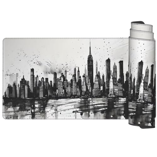 Mauspad New York Mousepad XXL 1000 x 500 x 3 mm,Schreibtischunterlage Landschaft Mauspad Gaming Mouse Pad,Wasserdicht Mousepad,Verbessert Präzision und Geschwindigkeit,Büro Schreibtisch Zubehör Q994 von Generic