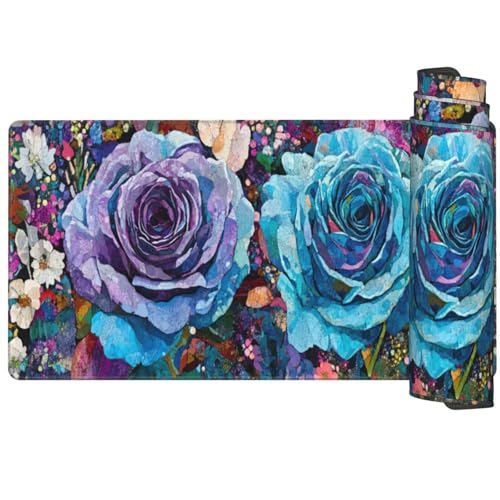 Mauspad Rose Mousepad XXL 1200 X 600 mm, Schreibtischunterlage Schloss Mauspad Gaming Mouse Pad, Mousepad mit Verbessert Präzision und Geschwindigkeit, Rutschfeste Gummibasis, Schreibtisch Büro Q1026 von Generic
