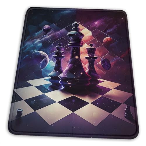 Mauspads, Schach Geometrisch Planet Galaxie Abstrakt Langlebige Mouse Pad Verschleißfest Schreibtischunterlage Für Computer Laptop Homeoffice 25X30cm von Generic