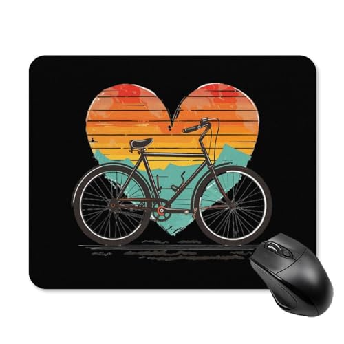 Mauspads Fahrräder Heart Mountain Tischunterlage Waschbar,Verschleißfest Computer-Mauspads Für Tastatur Laptops Pc 25X30Cm von Generic