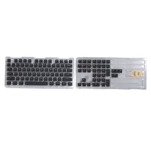 Mechanische Tastatur-Tastenkappen, PBT-Tastenkappen, Doppelschichtig, 113 Tasten, Professionelle Originalhöhe für Mechanische Tastaturen (Black) von Generic