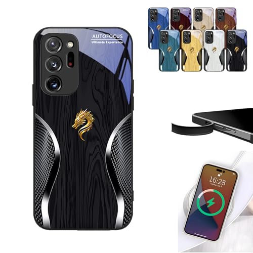 Merryklein Dragon Wood Glass Case, Animal Wood Grain Tempered Glass Case, Merryklein Drachenholz-Glashülle, Tierholzmaserung-Hartglashülle, Objektivschutz-Hartschale für Samsung (S2,S22) von Generic