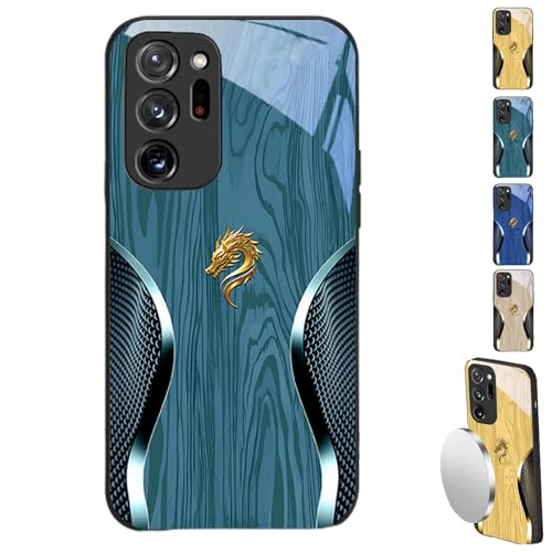 Merryklein Dragon Wood Glass Case, Merryklein Phone Case Dragon, Shatterproof, for Samsung S25 S24 S23 Ultra Plus (for S25,Green) von Generic