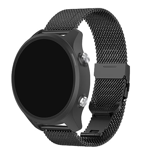 Metall Armband Kompatibel mit Samsung Galaxy Watch6/Galaxy Watch6 Classic/Galaxy Watch 5/Galaxy Watch 4/Watch Active/Active 2 Armbänder, Mesh Gewebte Edelstahl Ersatzarmband (Black, One Size) von Generic