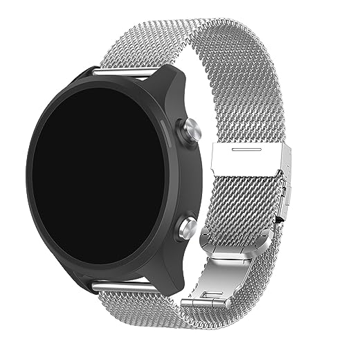 Metall Armband Kompatibel mit Umidigi Uwatch/Uwatch 2 /2S/3S/Urun/Urun S/Uwatch 5 Armbänder, 22mm Mesh Gewebte Edelstahl Ersatzarmband Uhrenarmband für Damen Herren (Silver, One Size) von Generic