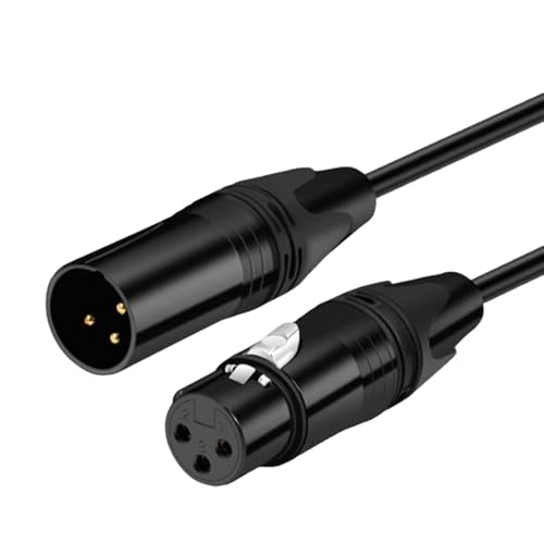 Mikrofonkabel, Stecker auf Buchse, Lautsprecherkabel männlich auf weiblich, -Mikrofonkabel, 3-polig, vergoldet, Lautsprecherkabel 1,5 m für Mikrofonmischer, Lautsprechersysteme und Mikrofonkabel, Stecker auf Buchse, Lautsprecherkabel männlich auf weiblich, -Mikrofonkabel, 3-polig, vergoldet, Lautsprecherkabel 1,5 m für Mikrofonmischer, Lautsprechersysteme und von Generic