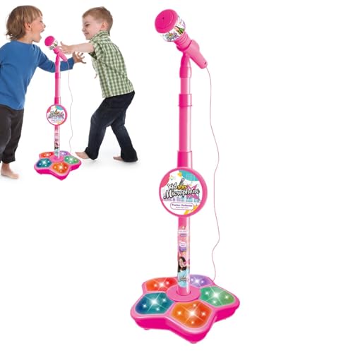 Mikrofonständer für Mädchen - Mikrofonständer für Kinder, Gesangsmikrofon für Partys | Stabile Bühnenmikrofone mit Halterung, Karaoke-Mikrofon im MP3-Modus für Mikrofonständer für Mädchen - Mikrofonständer für Kinder, Gesangsmikrofon für Partys | Stabile Bühnenmikrofone mit Halterung, Karaoke-Mikrofon im MP3-Modus für von Generic