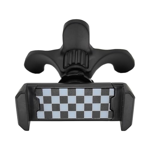 Generic Mini R50 R52 R53 Karierte Flagge Handyhalterung Auto, 360 Grad Vent KFZ Halterung für Mini Cooper One/S/JCW R50 R52 R53 2002-2006(Karierte) von Generic