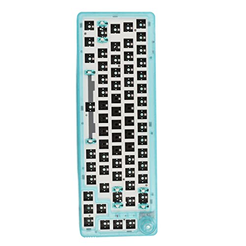 Modulare Mechanische Tastatur, Hot-Swap-fähige 3-Modus-Verbindung, Modulare DIY-Tastatur für die Schule (Transparentes Blau) von Generic