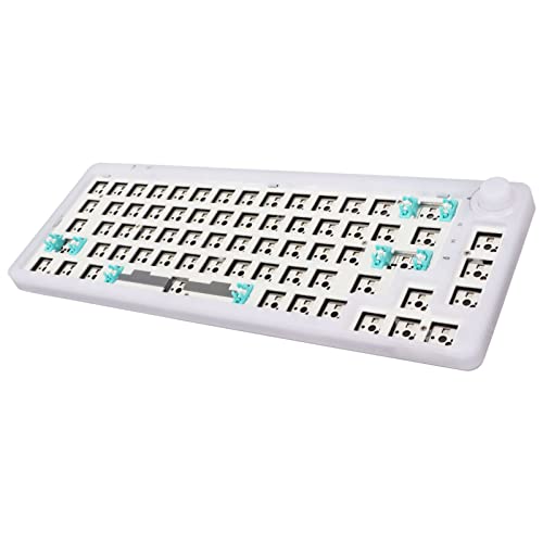 Modulare Mechanische Tastatur, Hot-Swap-fähige 3-Modus-Verbindung, Modulare DIY-Tastatur für die Schule (Transparentes Weiß) von Generic