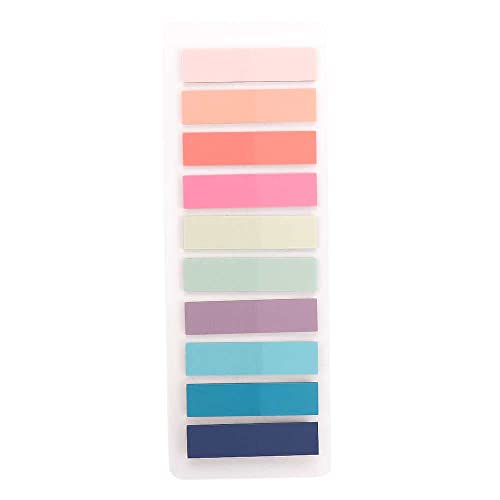 Morandi transparente fluoreszierende Index-Tabs, lose Blätter, Lesezeichen-Aufkleber, Index, für Seitenmarker, Planer, Aufkleber, Orange, 200 Blatt von Generic