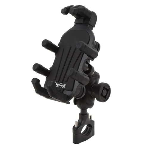 Motorrad -Telefonhalterungsvibrationsdämpfung Sicheres Schloss, Einstellbar für ATV -Smartphones [Hochgeschwindigkeit] Schwarz von Generic