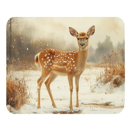Mouspad Hirsch Stehend In Einer Verschneiten Landschaft Mouse Pad Stabiler Halt Auf Glatten Oberflächen Gaming Mauspad Wasserdicht Mouspad For Schreibtisch Zuhause Macbook 25X30Cm Mouspad Hirsch Stehend In Einer Verschneiten Landschaft Mouse Pad Stabiler Halt Auf Glatten Oberflächen Gaming Mauspad Wasserdicht Mouspad For Schreibtisch Zuhause Macbook 25X30Cm von Generic