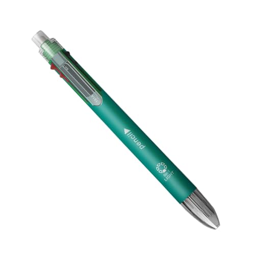Multifunktions-Kugelschreiber - austauschbare Schreibstifte mit Bleistift, glatter Tinte und federeinziehbarem Design | 5 Farben für Schule, Lernen, Bürobedarf | Bequemer Griff für leicht von Generic