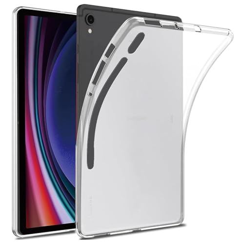 NUPO Hülle für Samsung Galaxy Tab S9 FE+ Plus/S9 Plus 12,4 Zoll 2023, Translucent Soft TPU Silikon Tablet Crystal Durchsichtige Schutzhülle Case für Galaxy Tab S9 Plus (Matt weiß) von Generic
