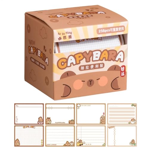 Notizblöcke schreiben | Süße Haftnotizen in Capybara-Form | Glattes und langlebiges Schreibpapier für Buchmarkierungen von Generic