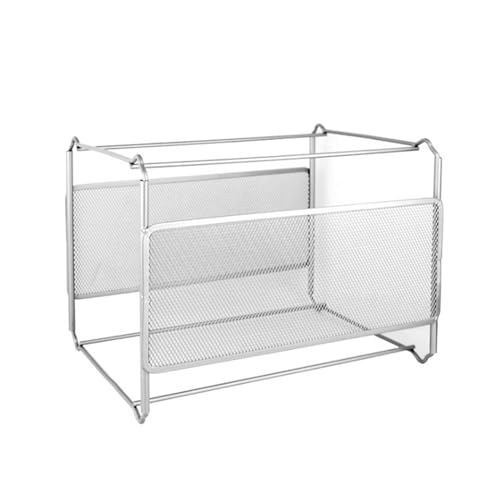 Offices -Dateispeicherbox - Mülleimer aus Edelstahl, Desktop -Organizer | A4 Größendatei Organizer dokumentiert Magazinen Ordner, tragbare Büros Speicher für Briefdateien Tabelle Organisationslösung von Generic