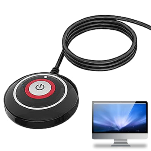 PC-Taste - Desktop neu , externe Gehäusetaste, Hauptplatine Reset Tool | Remote/Off Extension mit USB-Anschlüssen, Audio-Schnittstellenstecker 1,6 m vorne, Office PC Setup von Generic