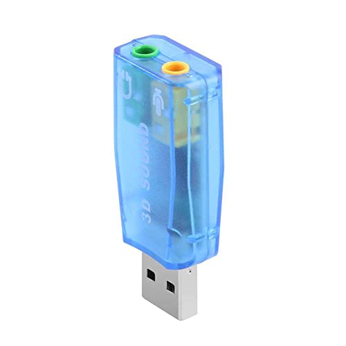 PULABO Audio Adapter USB 3D Externe Soundkarte USB Zu 3,5 Mm Mikrofon Kopfhörer Mikrofonausgang Für PC Desktop Laptop tragbar von Generic
