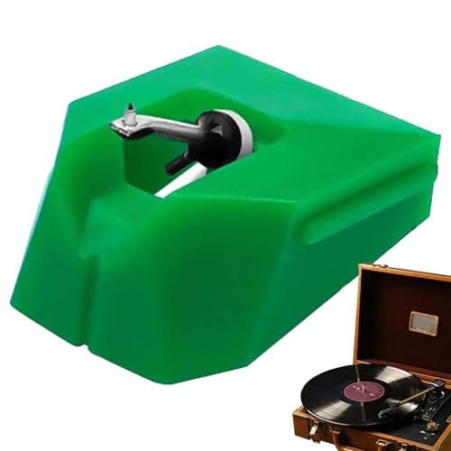 Plattenspieler-Nadel | grüne ovale Spitze Plattenspieler-Nadeln – tragbares DJ-Zubehör, Plattenspieler-Werkzeuge, Recorder-Zubehör für Musikliebhaber von Generic
