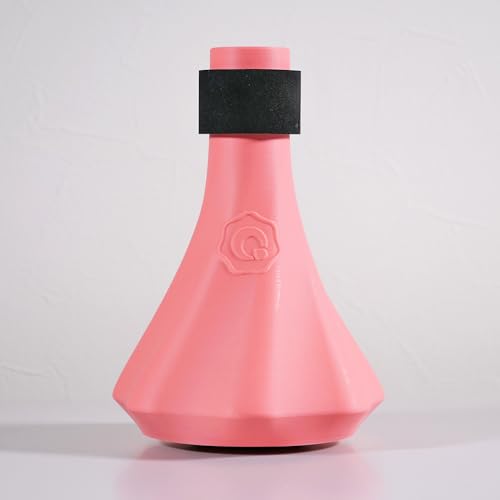 Posaunen-Übungsdämpfer - Leichter QooMute mit 3-in-1-Kapselsystem (Schalldämpfer, Blasen, Ton) - Tenorposaune - Messingdesign (Flamingo-Pink) von Generic
