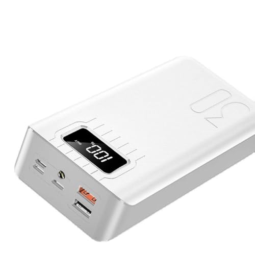 Power Bank, tragbares Ladegerät mit hoher Kapazität, USB C, schnelles Aufladen, externer Akkupack für Smartphones, kompatibel mit Smartphones, Tablets und mehr, Weiß Power Bank, tragbares Ladegerät mit hoher Kapazität, USB C, schnelles Aufladen, externer Akkupack für Smartphones, kompatibel mit Smartphones, Tablets und mehr, Weiß von Generic