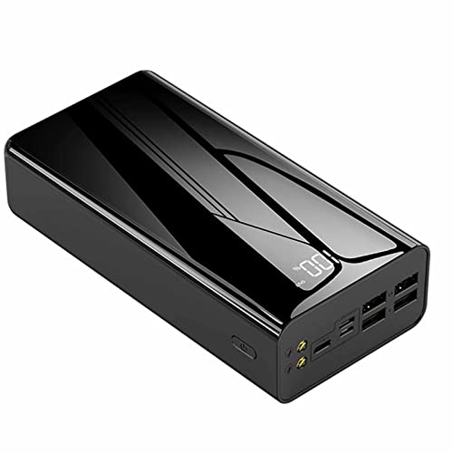 Power Bank 50000 mAh, tragbares Ladegerät mit enormer Kapazität, externer Akku mit USB-C-Ausgangs- und Eingangsanschlüssen, Schnellladeakku, Schwarz, 40000 mAh von Generic